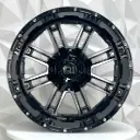 RIN 20X10 5-127/135 R1 SPORT HOSTILE GLOSS BLACK MACHINE+RIVETS ET-24 CB87.1