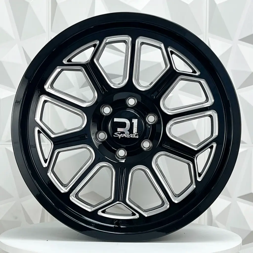 RIN 20X9 6-135 R1 SPORT D1850 BLACK MILLING SPOKE ET-12 CB87.1