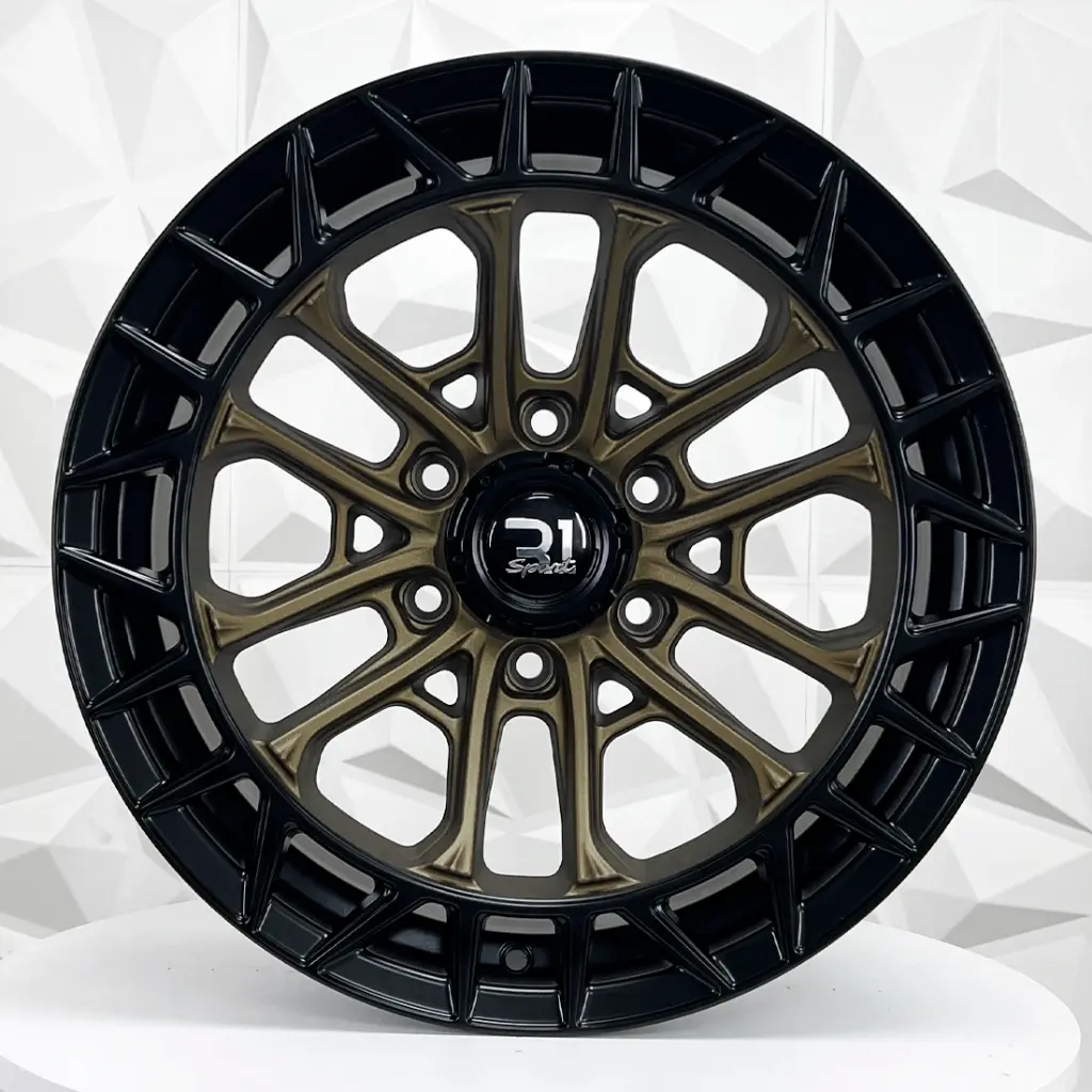 RIN 18X9 6-139.7 R1 SPORT 8622 MATE BLACK+BRONZE FACE+BLACK LIP ET0 CB110 