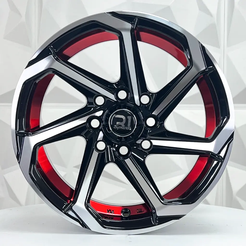 RIN 13X7 4-100/114.3 R1 SPORT 2020 BLACK MACHINE RED LINE ET0 CB73.1 