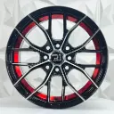 RIN 15X8 5-100 R1 SPORT 2051 BLACK MACHINE RED LINE ET0 CB73.1 