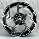 RIN 15X7 5-100 R1 SPORT DX237 BLACK MACHINE FACE ET30 CB73.1 