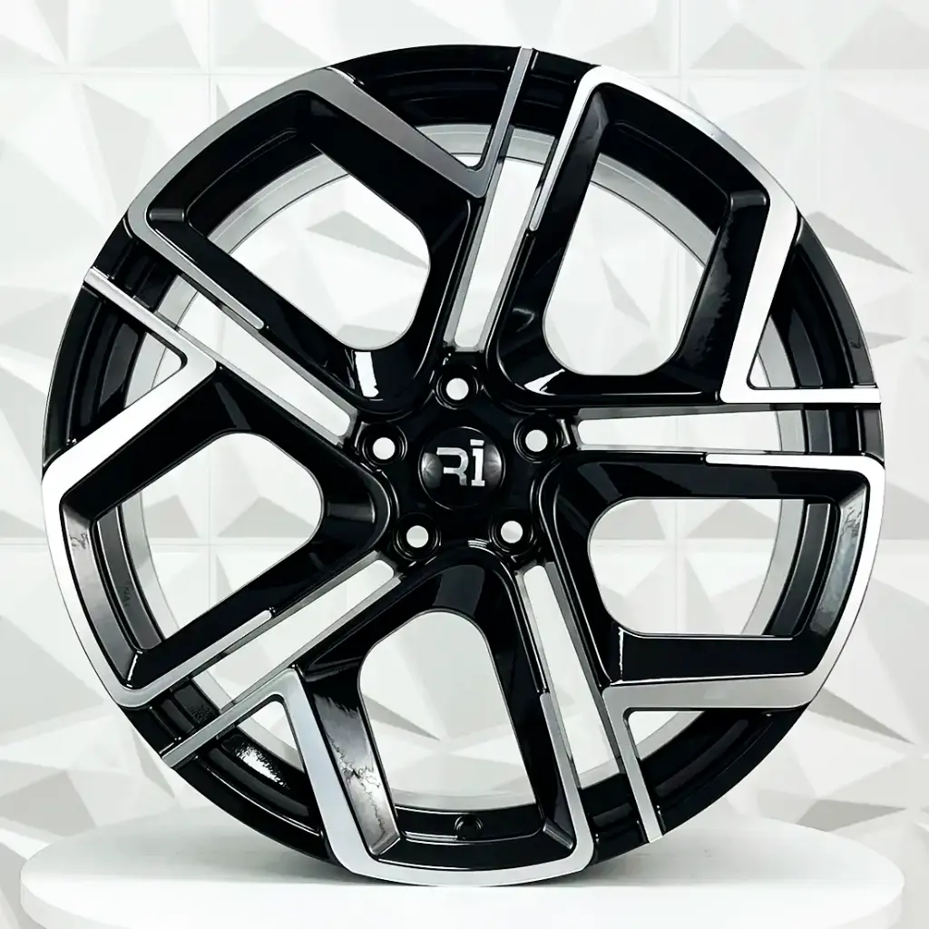 RIN 18X7.5 5-112 R1 SPORT R3264 BLACK MACHINE FACE ET45 CB57.1