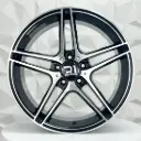 RIN 18X8 5-112 R1 SPORT 1046 MACHINE BLACK ET35 CB66.6