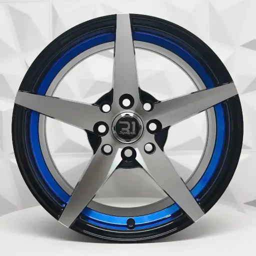 [151565] RIN 15X7 4-100/114.3 R1 SPORT DX427/5029 BLACK MF BLUE LINE ET35 CB73.1