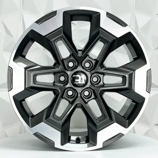 [202117] RIN 20X8.5 6-114.3 R1 SPORT L2279 GUNMETAL MACHINE FACE ET30 CB66.1